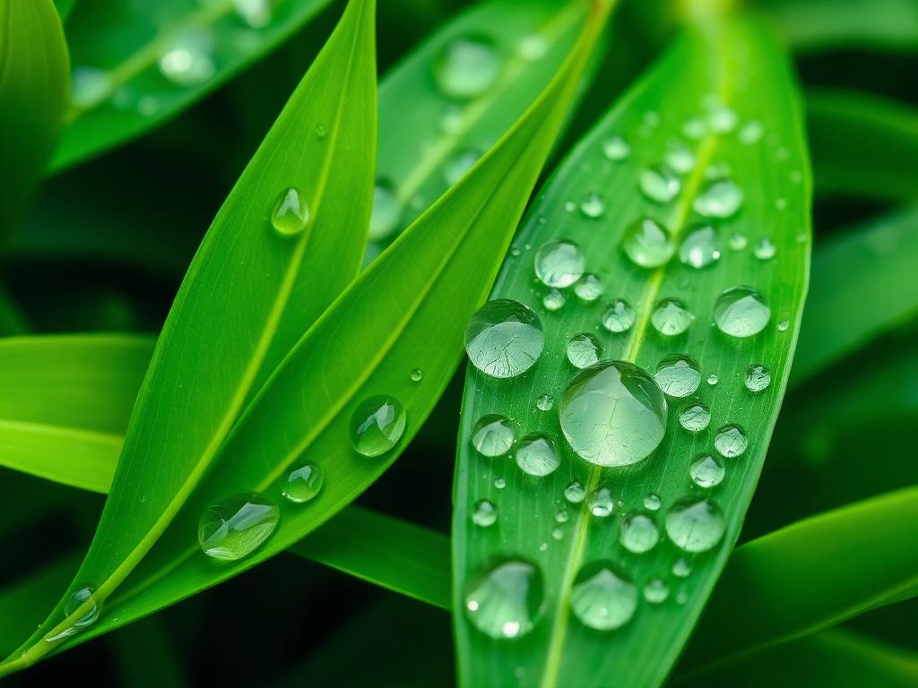 Pure water droplets symbolizing detoxification