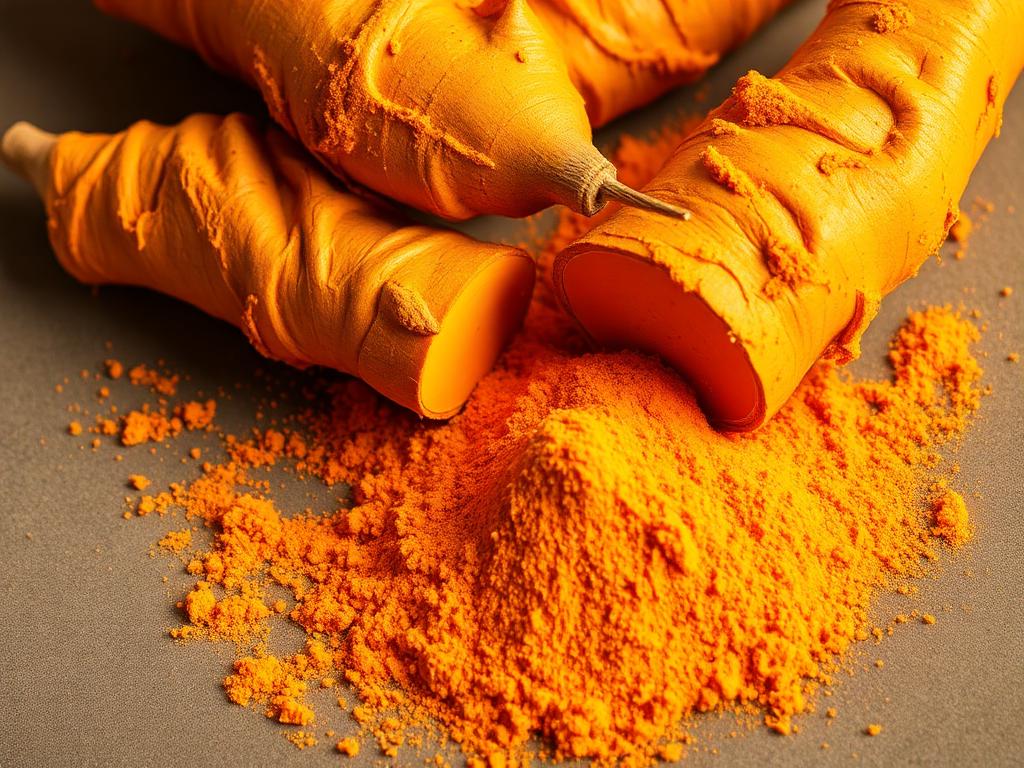Fresh turmeric root symbolizing curcumin healing