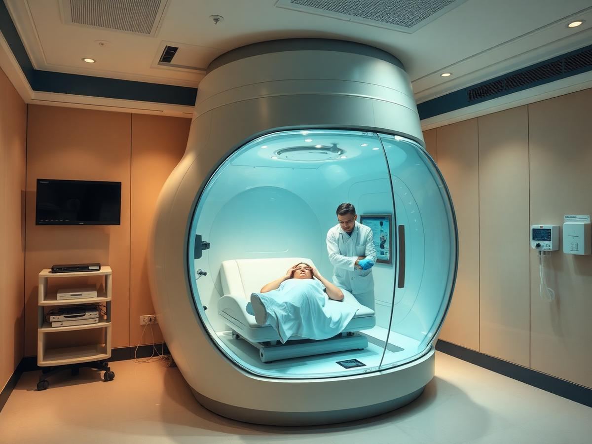 Hyperbaric oxygen therapy chamber at MRC Healthcare in Bangkok