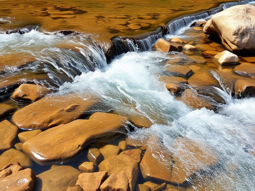 Flowing water symbolizing blood purification
