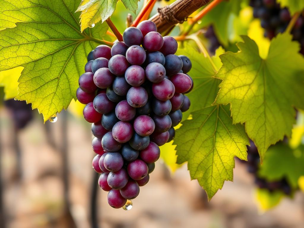 Fresh red grapes symbolizing resveratrol and longevity
